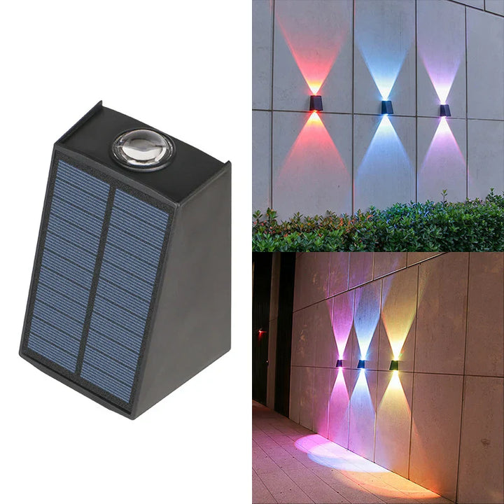 Applique solaire SolarBeam Duo | Lumière vers le haut et vers le bas | Contrôle intelligent de la lumière | Résistante aux intempéries