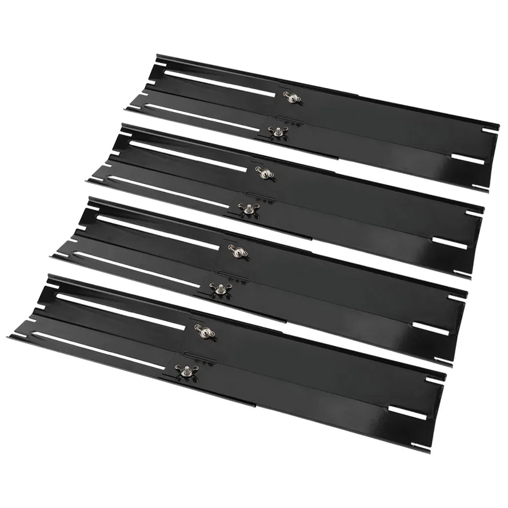 Grillpanzer Pare-chaleur réglable pour barbecues à gaz | Plaques thermiques de rechange en émail | Set de 2/4 paires | Universel réglable de 30 à 56 cm