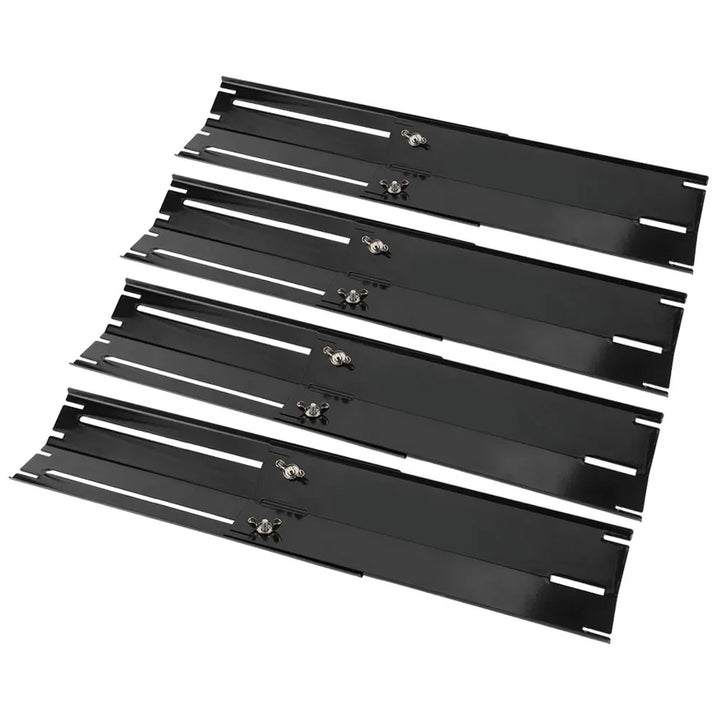 Grillpanzer Pare-chaleur réglable pour barbecues à gaz | Plaques thermiques de rechange en émail | Set de 2/4 paires | Universel réglable de 30 à 56 cm