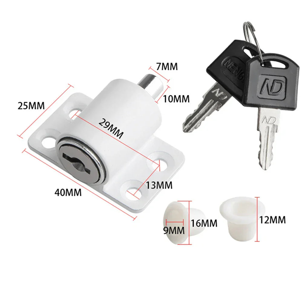 Système de sécurité pour fenêtres et portes SecuLino SlideLock | Sécurité enfant & protection contre les effractions pour portes coulissantes et battantes | Avec 2 clés | Alliage d'aluminium