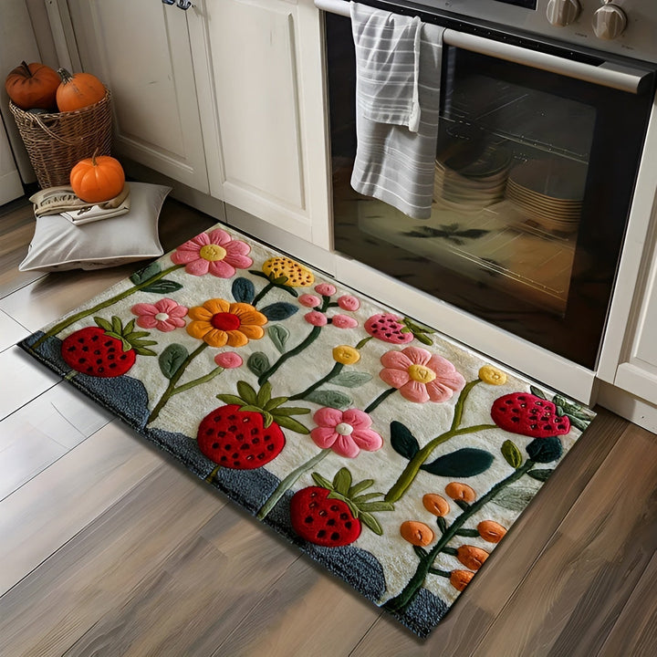Tapis de sol 3D Florina | Surface douce comme le cachemire | Antidérapant & facile d'entretien | Pour salle de bain & entrée