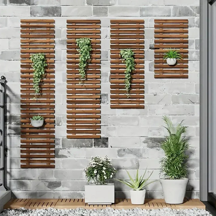 Cadre Floral Boho | Bois Massif | 30×30 cm | Décoration Murale Artisanale