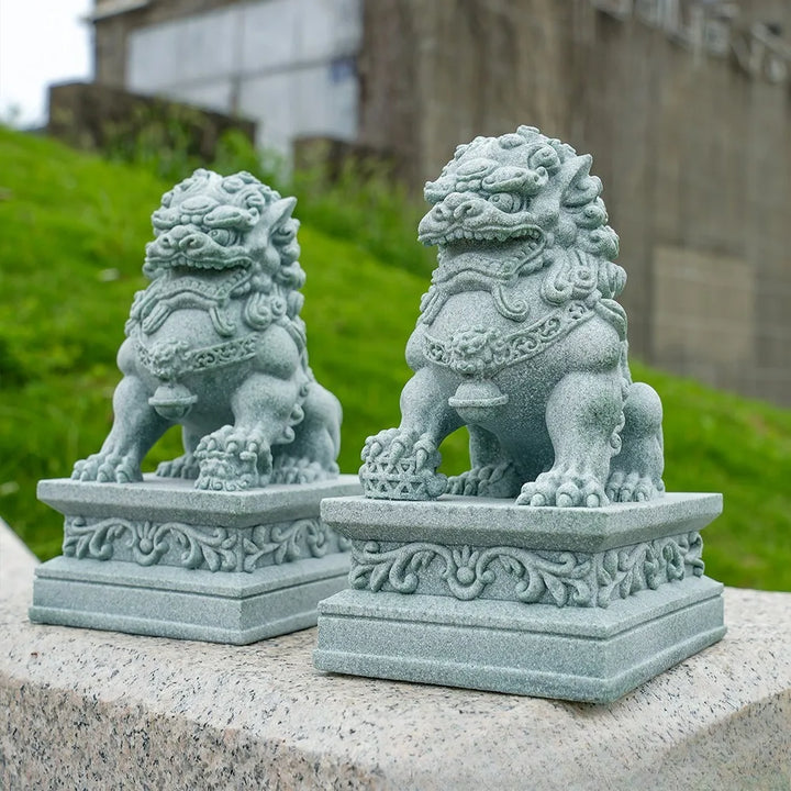 LioraGuard | Figurines de Lions Gardiens | Décoration Feng Shui Chinoise | Protection & Harmonie pour la Maison et le Bureau
