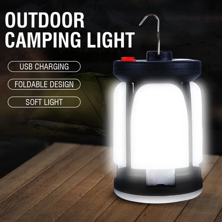 LUMALITE Lampe de Camping Solaire | Chargement USB & Solaire | 6 Modes de Lumière | Pliable & Powerbank – 1000 Lumens