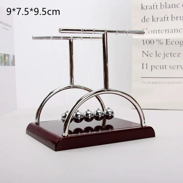1 PC Pendule Kinetico Newton | Boules d'équilibre | Mouvement infini | Acier & Bois Boules d'Acier d'Équilibre Mouvement Perpétuel Boule de Collision Enseignement Scolaire, Physique Science Pendule Décoration d'Intérieur