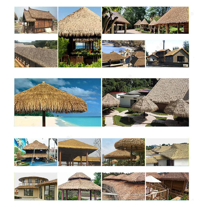 TROPISHIELD Toit de palmier artificiel | Résistant aux UV & aux intempéries | 100×50 cm | Pour toits DIY, parasols, bars Tiki & cabanes de jardin