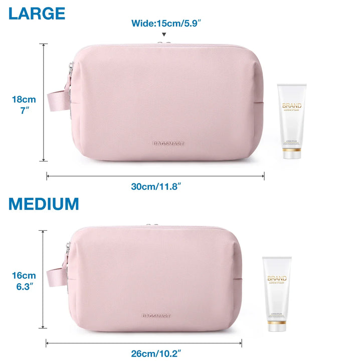 Kosmetixo Trousse de Toilette Imperméable pour Femmes & Hommes | Trousse de Toilette Légère en S/M/L | Accessoires de Voyage pour Produits de Soins & Maquillage | Organiseur de Voyage Unisexe