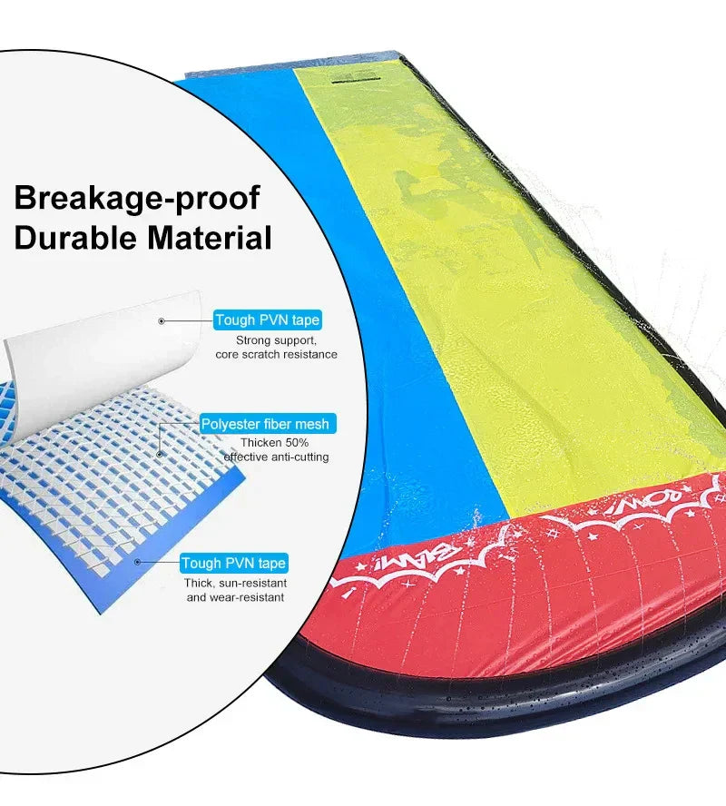 AquaRush Toboggan Aquatique | Toboggan Gonflable avec Fonction Sprinkler | Pour Jardin & Extérieur | Amusement Estival pour Enfants