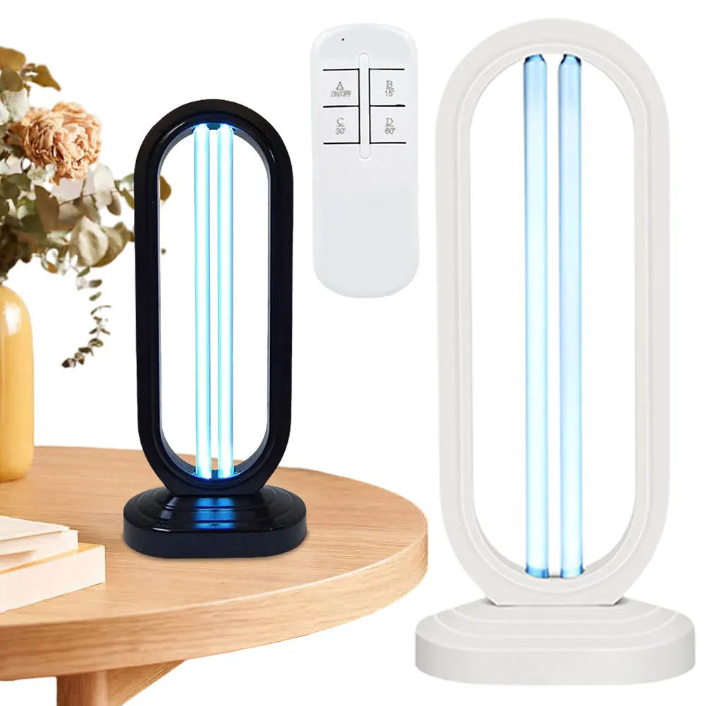 Lampe de désinfection Purevia UV-C | 38W | Avec télécommande & 3 niveaux de minuterie | UV + Ozone | 41,5 × 18 cm