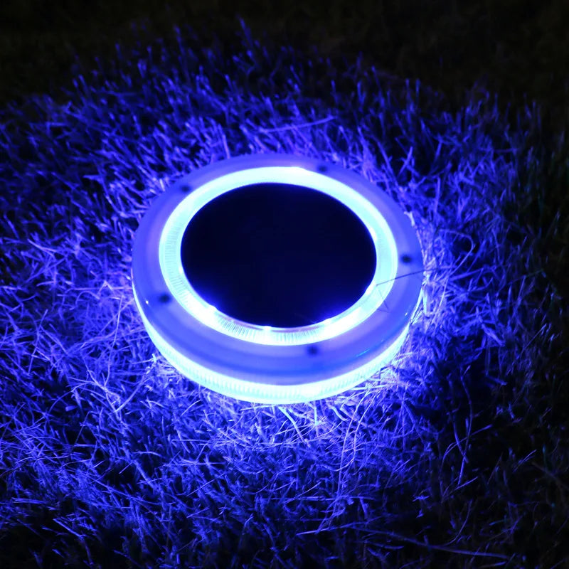 AquaGlow Lumière de Piscine Solaire | Flottante & Étanche | LED Bleue | 11,6×2,5 cm
