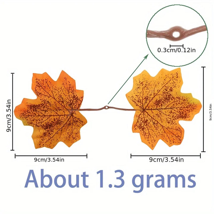 TwinLeaf | Ensemble de 10 Feuilles d'Érable Artificielles | Décoration d'Automne pour Halloween, Mariage & Thanksgiving