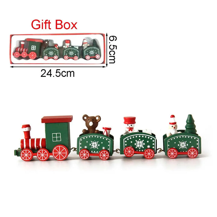 Nordica Express | Décoration de train de Noël en bois | Locomotive et wagons mobiles | Décoration de table festive et idée cadeau