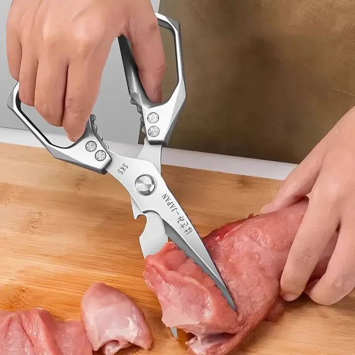 Ciseaux de cuisine multifonctionnels | Acier inoxydable SK5 | Pour viande, poisson & légumes | Poignée ergonomique