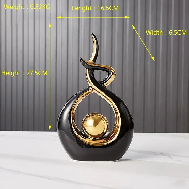 Figurine en céramique ScandiForm | Décoration d'intérieur nordique | Sculpture artisanale | Accessoire de maison pour le salon et le bureau