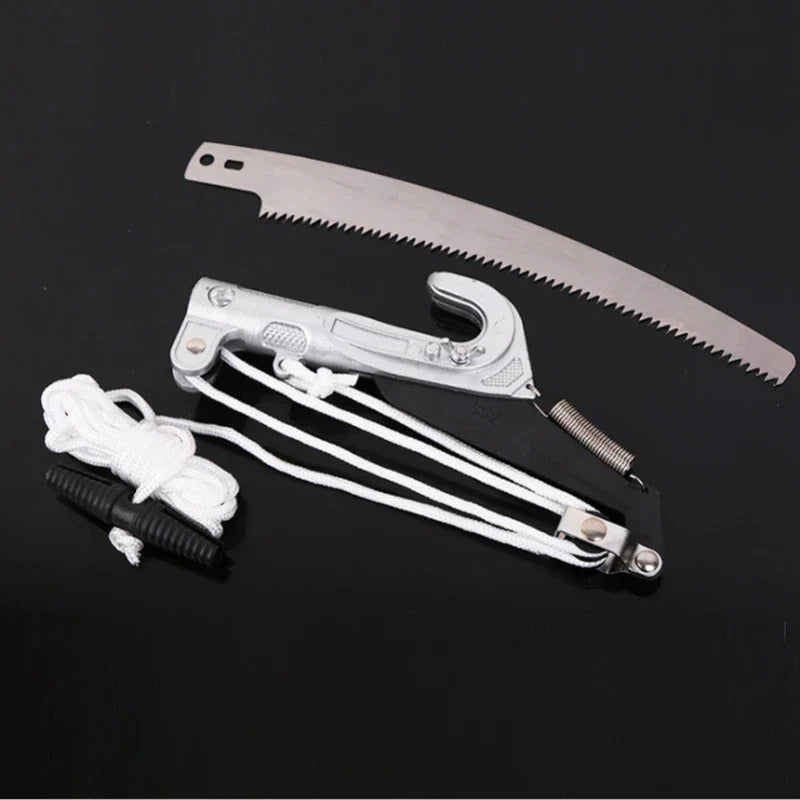 SkyCut Taille-haie télescopique | Sécateur sur perche avec treuil | Lame en acier SK5 | Pour arbres fruitiers et branches hautes