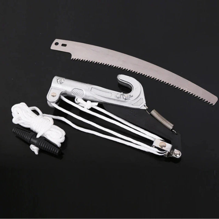 SkyCut Taille-haie télescopique | Sécateur sur perche avec treuil | Lame en acier SK5 | Pour arbres fruitiers et branches hautes