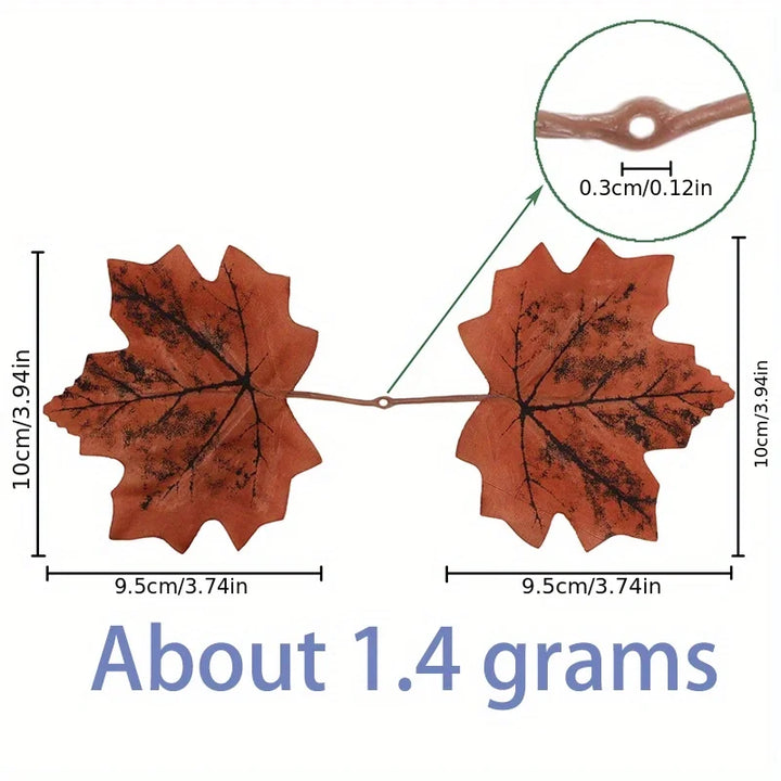 TwinLeaf | Ensemble de 10 Feuilles d'Érable Artificielles | Décoration d'Automne pour Halloween, Mariage & Thanksgiving