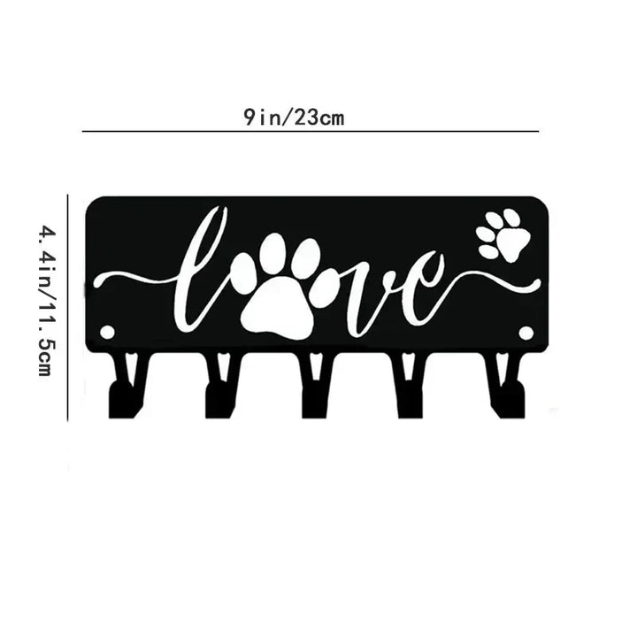 KeyLuma Porte-clés mural | Support de clés en métal avec 5 crochets | Crochet mural noir avec motif décoratif | Design robuste & Surface de haute qualité