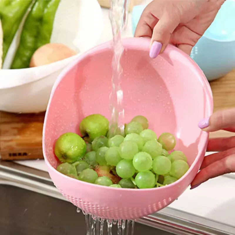 KlarSieb Passoire Multifonctionnelle | Passoire à Riz & Panier d'égouttage | Pour Fruits, Légumes & Riz | Design Ergonomique