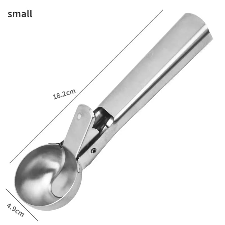 Scoopiva Cuillère à Glace en Acier Inoxydable | Robuste & Lavable au Lave-Vaisselle | Pour Boules Petites & Grandes | Poignée Lisse