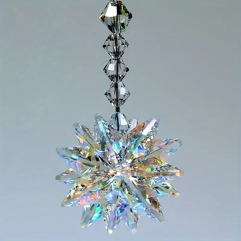 Stelloria | Attrape-soleil en cristal étoile | Pendentif en verre scintillant | Décoration de fenêtre et de pièce