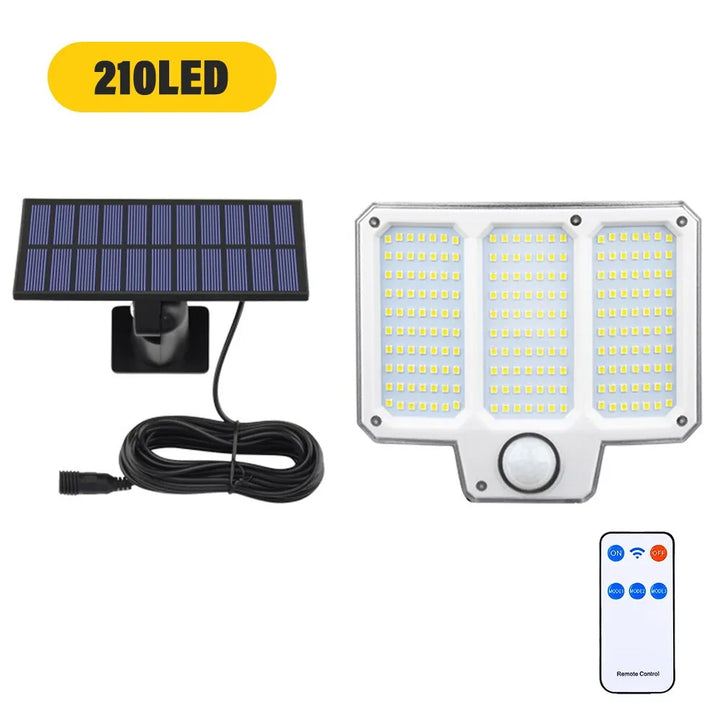 SolarBeam 153 | 270° Superlumineux | Détecteur de mouvement & Télécommande | Étanchéité IP65