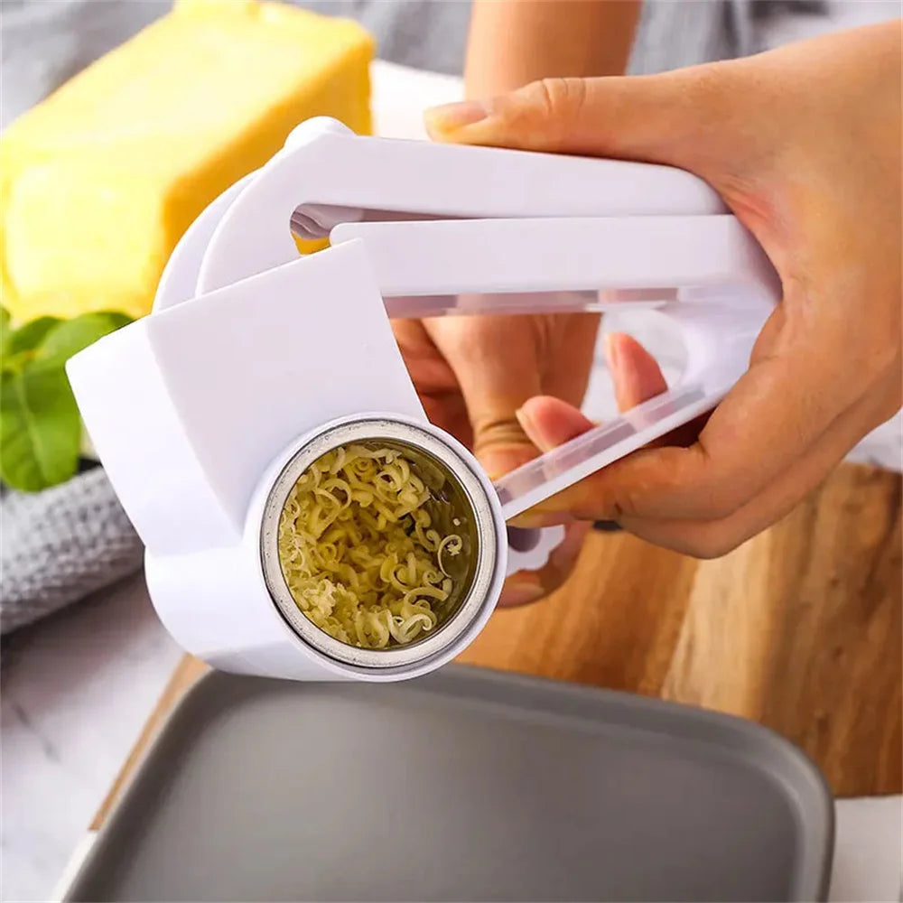 RollaGrate Râpe à fromage | Râpe manuelle à tambour avec manivelle | Acier inoxydable & ABS | Pour fromage, noix & chocolat