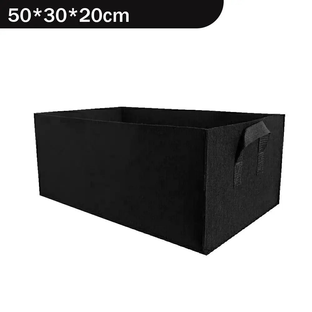 Florabrix Sac de Plante | Sac de Plante Rectangulaire en Tissu Non Tissé | Avec Poignées & Drainage | Pour Légumes, Fleurs & Herbes