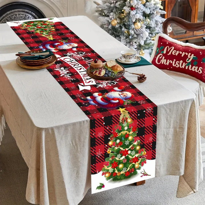 FestiLoom Nappe de Noël | Design « Joyeux Noël » | 100 % Polyester | Décoration festive pour Noël & Nouvel An 2025/2026
