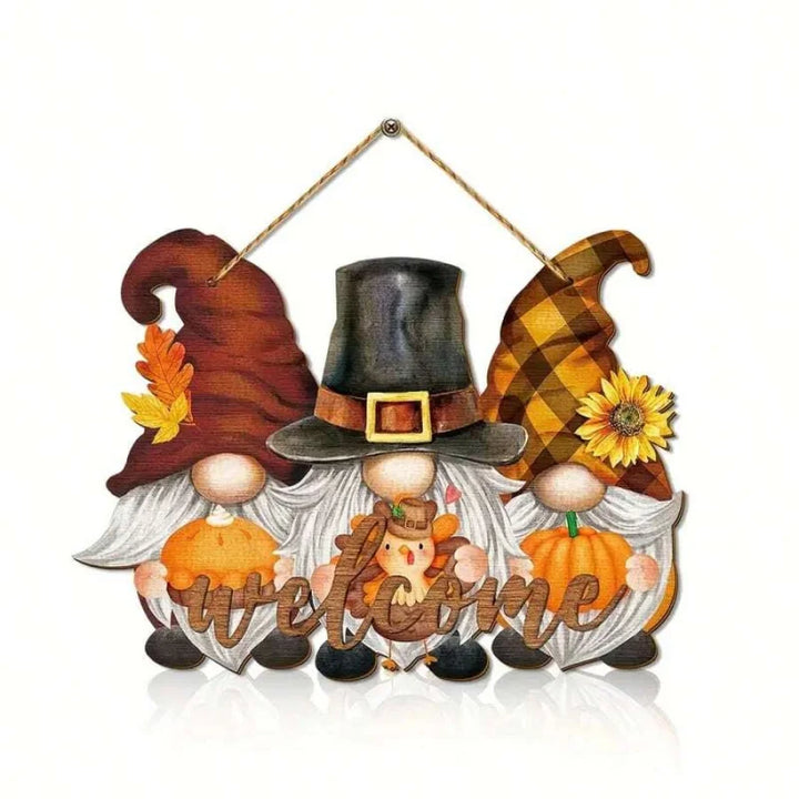 Panneau en bois SunnyFall | Décoration d'automne avec tournesols | Panneau suspendu 2D | Pour l'intérieur et l'extérieur