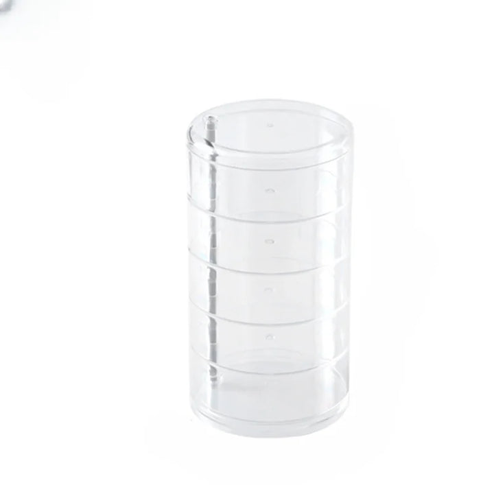Rangement à bijoux 360° rotatif | Étanche et résistant à la poussière | Boîte à cosmétiques à 5 niveaux | GlanzDreh Transparent