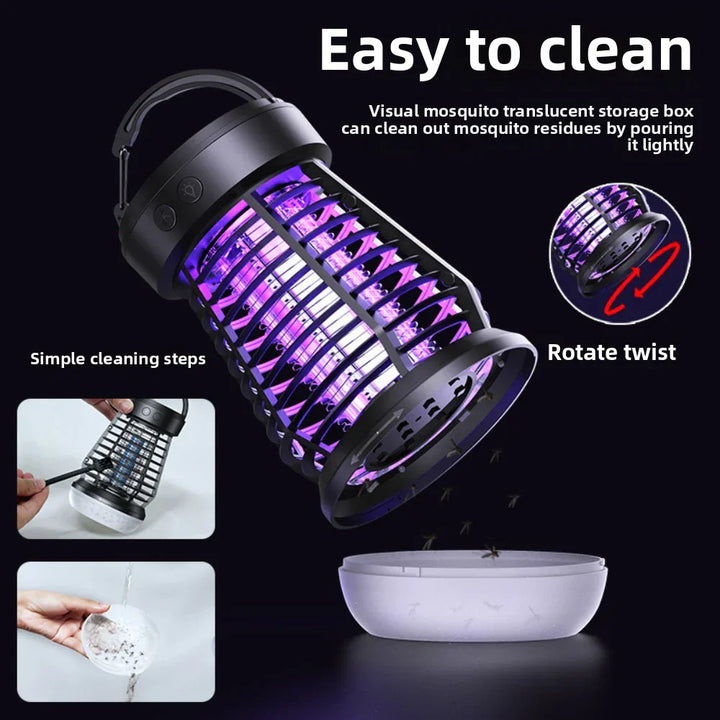 Lampe anti-moustiques Lumava Pro | Lampe de camping 4-en-1 avec destructeur d'insectes & fonction SOS | Rechargeable via USB-C & batterie de 2000 mAh