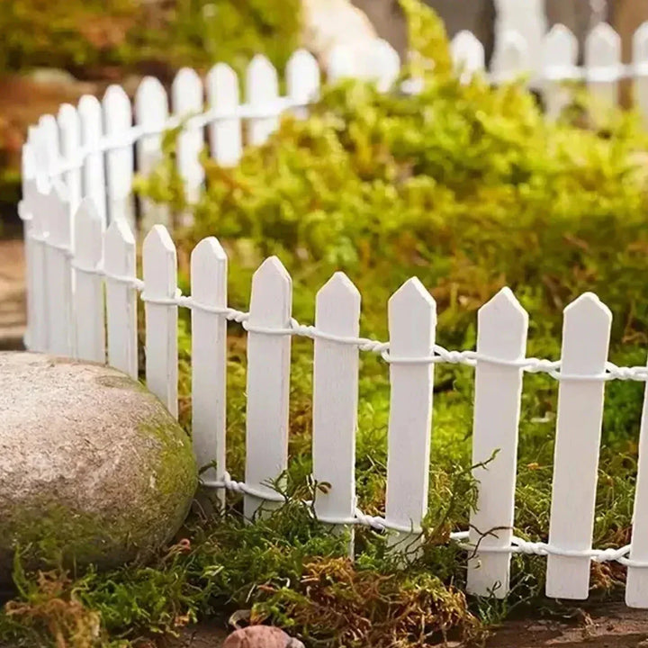 MiniWooda | Mini-Clôture en Bois | 90×5 cm | Décoration DIY pour Jardins de Fées & Maisons de Poupées