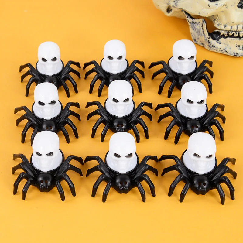 Halloween-Deko CreepyFlame | Bougie LED avec Araignée & Crâne | Lampe Effrayante pour Maison, Bar & Fête