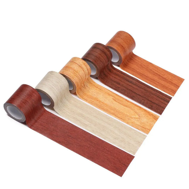 Ruban de réparation de meubles WoodFixx | Ruban décoratif en bois autocollant pour sols, meubles et plinthes