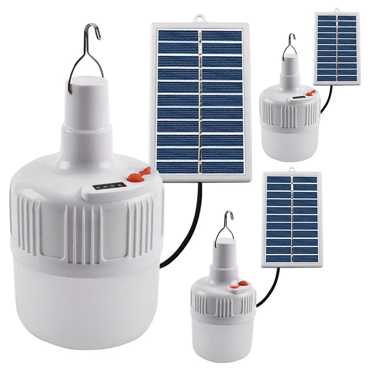 Lampe suspendue LED solaire Solanite | 6–12 heures de lumière | Rechargeable & étanche IP65 | Pour le camping, le jardin et les urgences