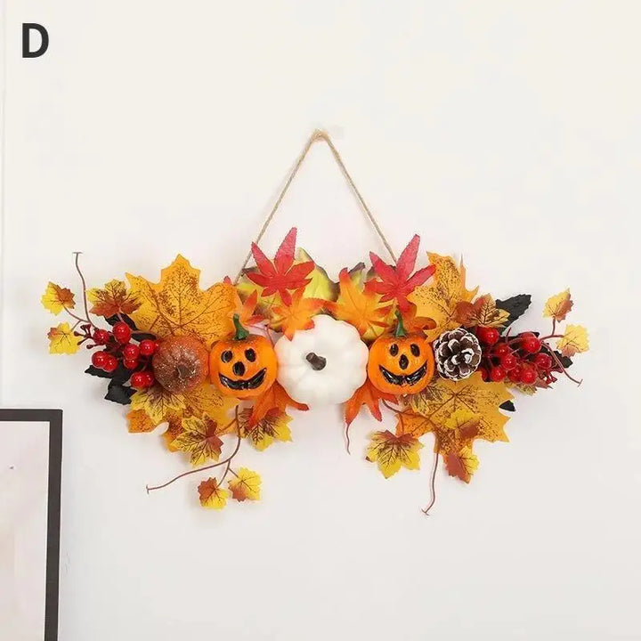 Autumnia | Guirlande Citrouille-Érable | Décoration d'Automne & Halloween | 1 pièce