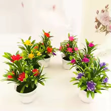 DekoBlüte Lotus | Fleur artificielle avec feuilles & pot de fleurs | 18 cm | Toujours frais