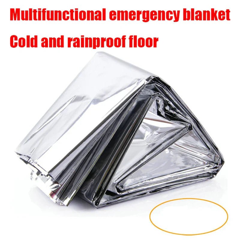 RescueShield | Couverture de secours | Réfléchissante & Imperméable | 210 × 130–160 cm | Argent/Or