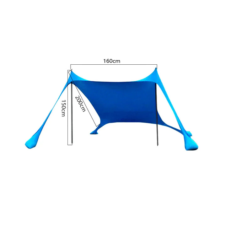 Solaviva Tente de Plage avec Protection UV UPF50+ | Coupe-vent & Imperméable | Pour 3–4 Personnes | 200×200×170 cm