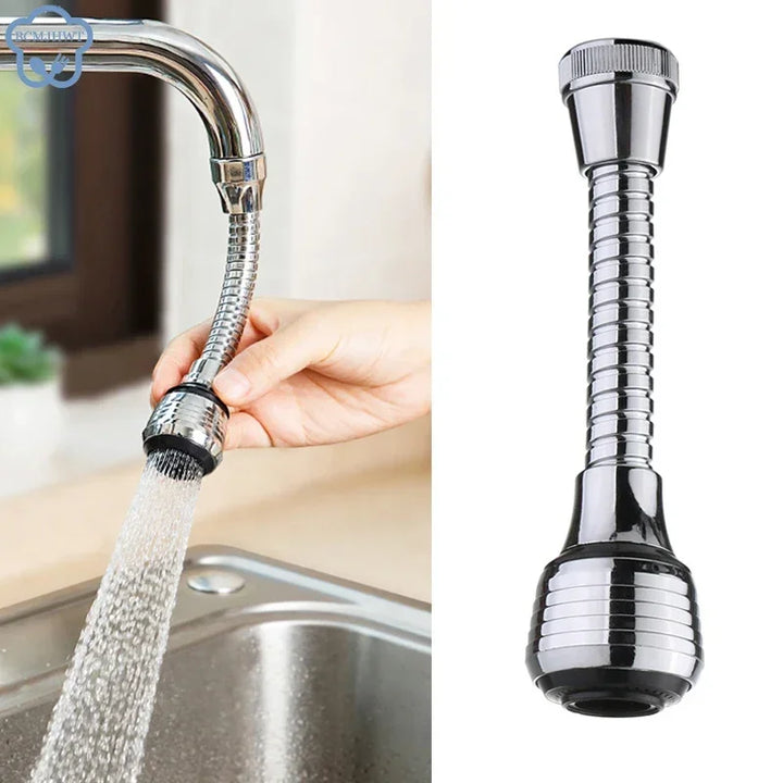 Extension de robinet Aquavero FlexFlow | Embout pivotant à 360° avec 2 types de jet | Aérateur économiseur d'eau pour la cuisine et la salle de bain | En plastique ABS