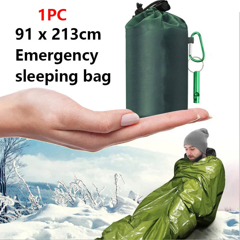 ThermoSafe Bivy | Sac de couchage d'urgence | Imperméable & Réfléchissant à la chaleur | Ultra léger pour le camping et les interventions de secours