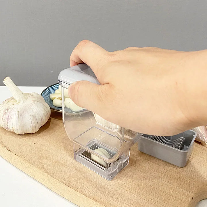 GARLICO Presse-ail manuelle | Râpe et éplucheur à ail | Acier inoxydable & ABS | Outil de cuisine pour hacher finement