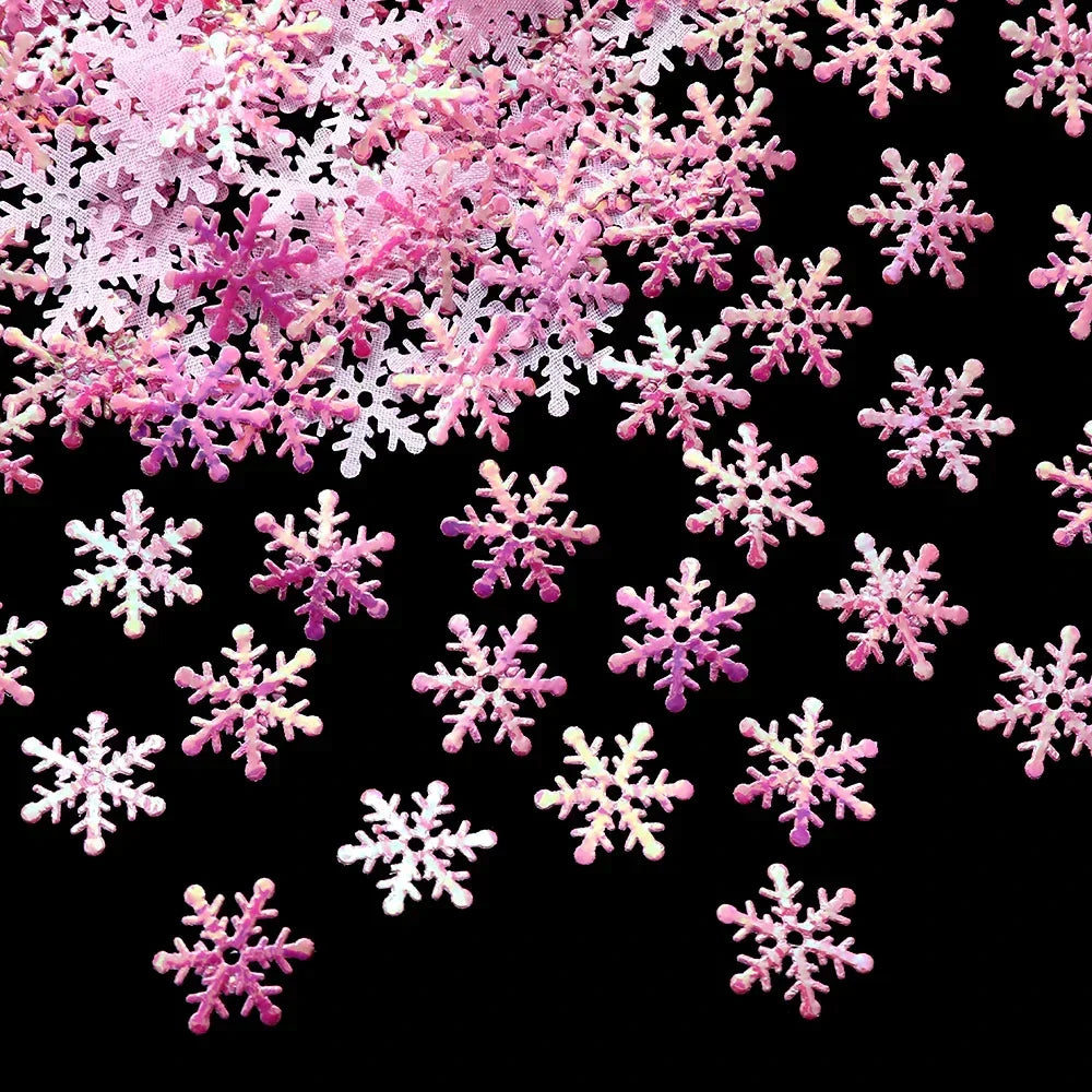 Frostivelle | 300 pièces de confettis flocons de neige | 2 cm | Décoration de Noël hivernale | Pour arbre, table & décoration de gâteaux