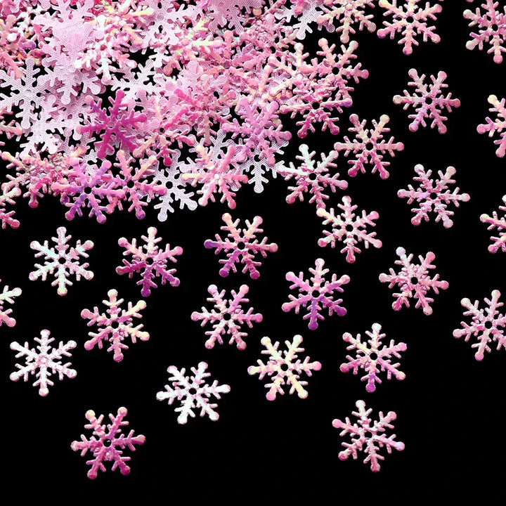 Frostivelle | 300 pièces de confettis flocons de neige | 2 cm | Décoration de Noël hivernale | Pour arbre, table & décoration de gâteaux