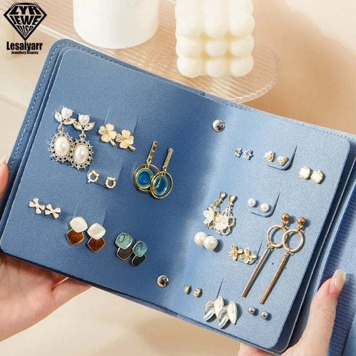Organisateur de Boucles d'Oreilles LUXBOOK | Design Livre | Cuir PU | Grande Capacité & Portable
