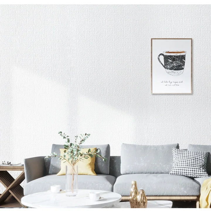 Papier peint 3D en lin autocollant Linovera | Imperméable, résistant à la moisissure & amortissant | Idéal pour le salon, la chambre & la cuisine