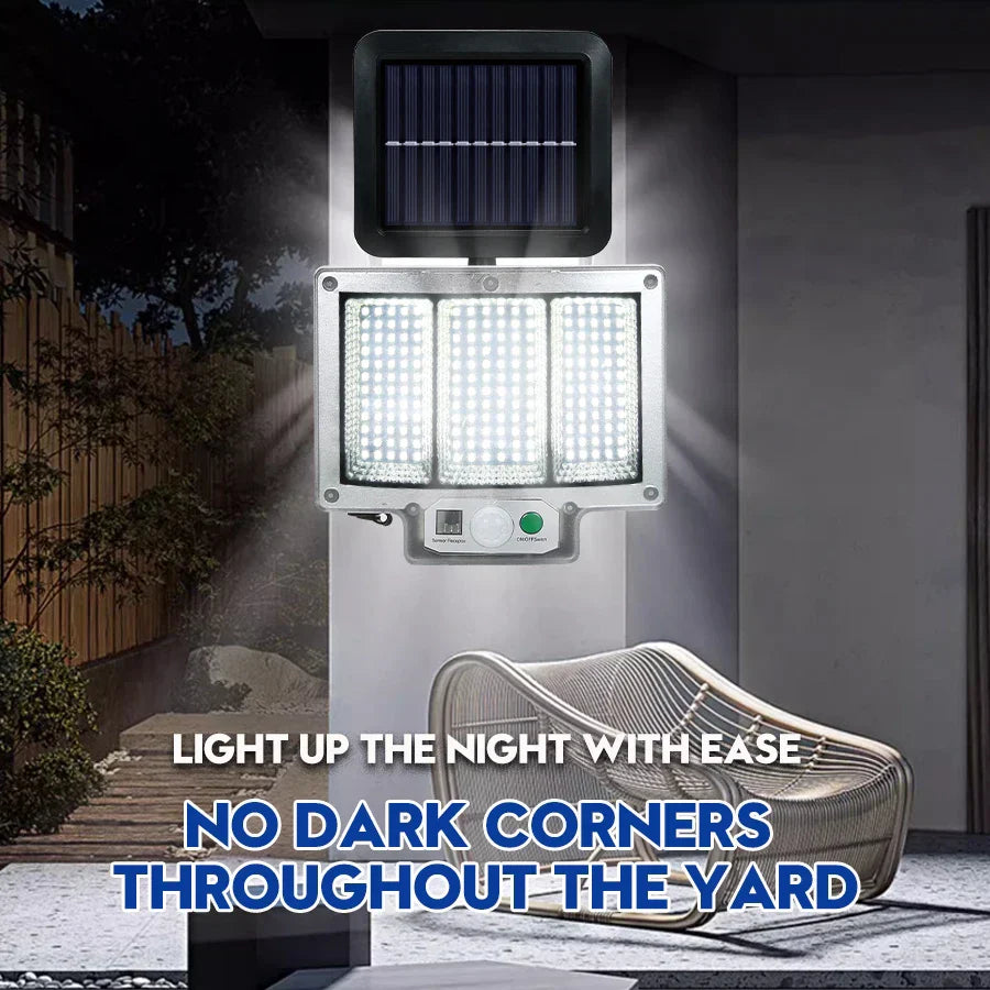 Solvalux Applique Solaire Murale avec Détecteur de Mouvement | 192 LEDs | Panneau Solaire Amovible avec Câble de 5 m | 4 Modes & Télécommande | Étanche IP65
