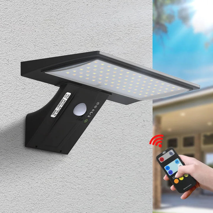 Solargo Lichtpro Lampe Solaire Murale Extérieure | Capteur de Mouvement & 4 Modes | 90 LEDs | Étanche & Extrêmement Lumineux
