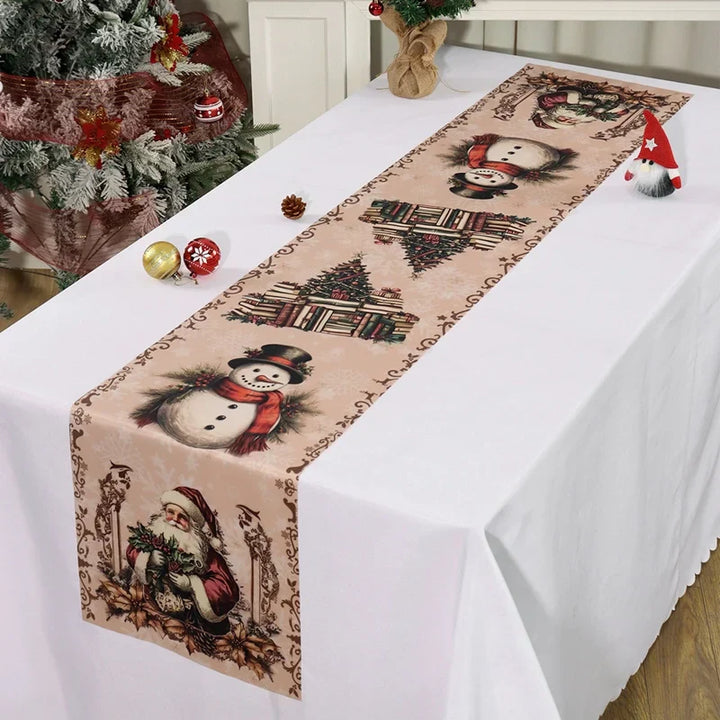 FestiLoom Nappe de Noël | Design « Joyeux Noël » | 100 % Polyester | Décoration festive pour Noël & Nouvel An 2025/2026